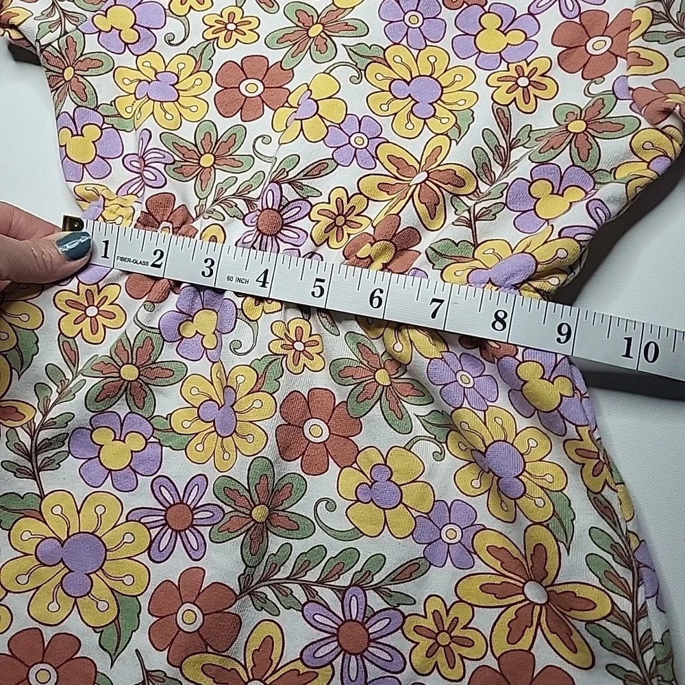 DISNEY Jr Mickey Disney Collection Dress Hidden Floral‎ Mickey Purple Collar 2T